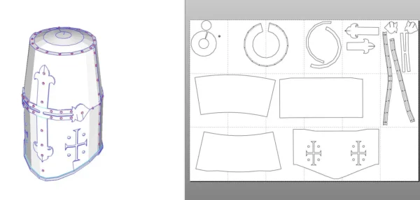 Medieval Knight Templar Armor Cosplay Pattern DIY - CraftArts Lab