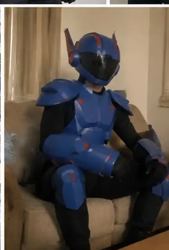 Hiro Hamada Armor Cosplay Pattern DIY - Big Hero 6 3 Hiro Hamada armor cosplay inspired by Big Hero 6 in a casual home setting
